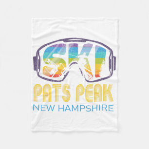 Ski Pats Peak New Hampshire Skiing Vacation Fleece Blanket