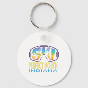 Ski Perfect North Indiana Skiing Vacation Key Ring