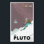 Ski Pluto - Large format Poster<br><div class="desc">Pluto,  not so far away anymore. And still a planet to me.</div>