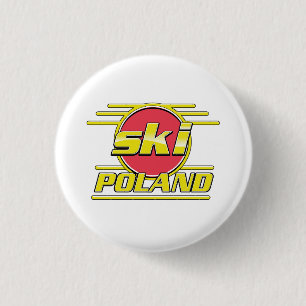 Ski Poland 80s logo 3 Cm Round Badge