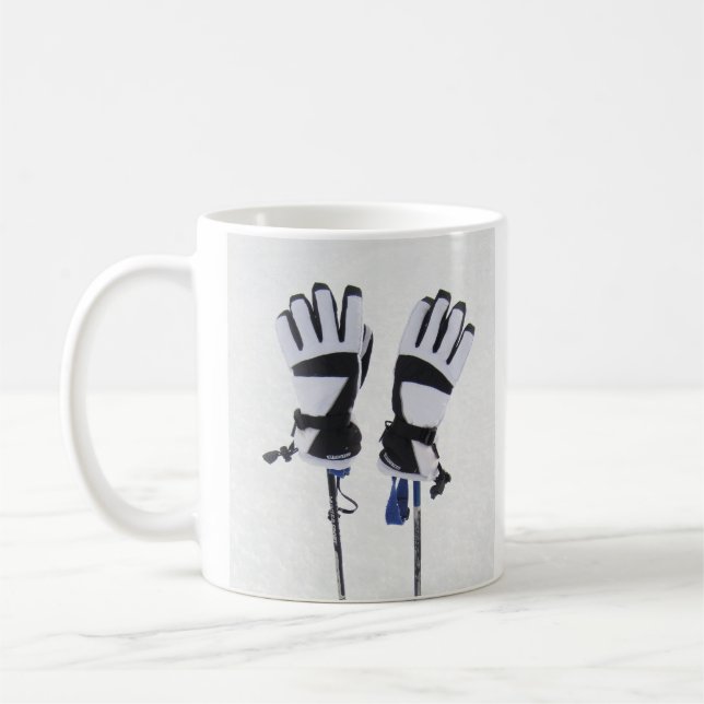 Ski Poles and Gloves Mug (Left)