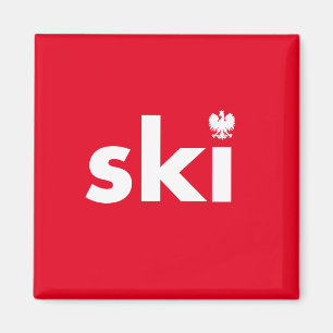 Ski Polish Last Name Magnet