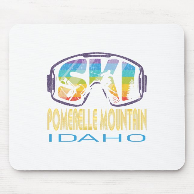 Ski Pomerelle Mountain Idaho Skiing Vacation  Mouse Pad (Front)