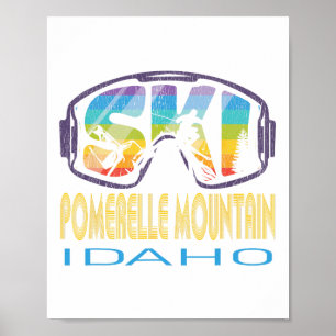 Ski Pomerelle Mountain Idaho Skiing Vacation Poster