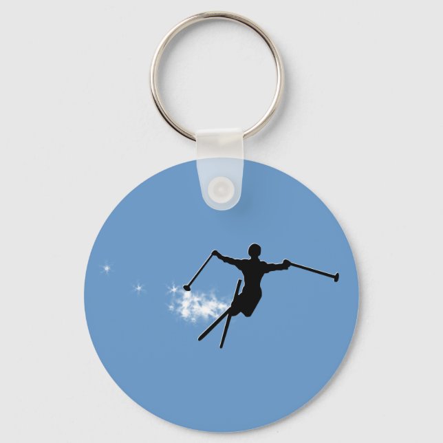 ski powder trail key ring (Front)