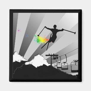 ski powder trail magnet