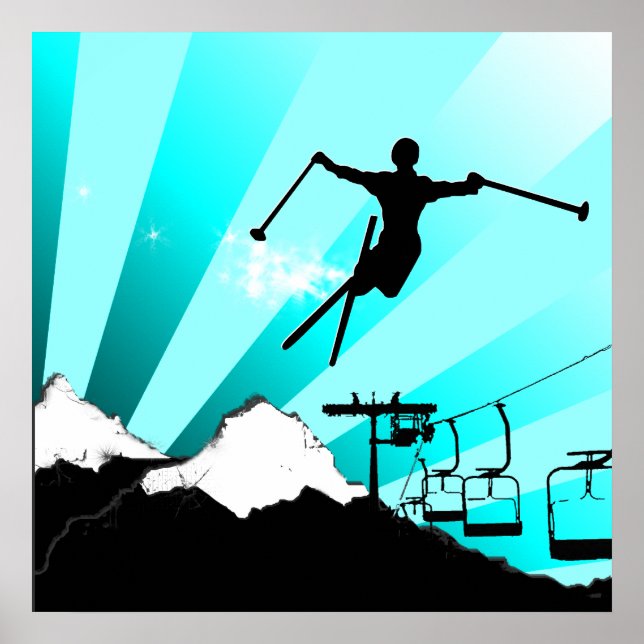 ski powder trail poster (Front)