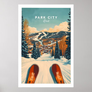 Ski Print Park City Utah Winter Sports 1