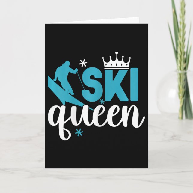 Ski Queen, Skiing  Card (Front)