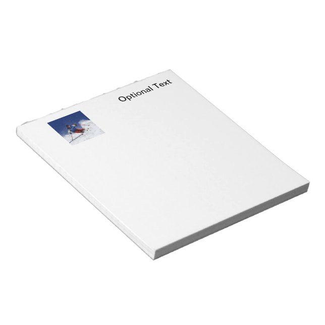 Ski Racing Down the Mountain Notepad (Angled)