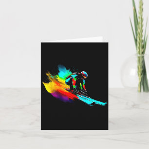 Ski Racing Rainbow  Card