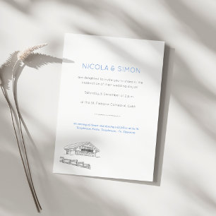 Ski Resort Couple In Love Snowy Mountain Peaks  Invitation