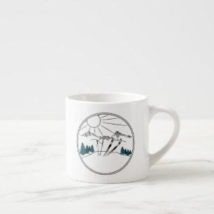 Ski Resort Scene Winter Sports Espresso Cup
