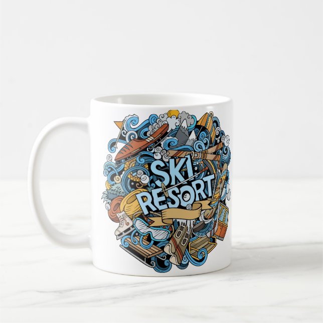 Ski Resort Skiing   Coffee Mug (Left)