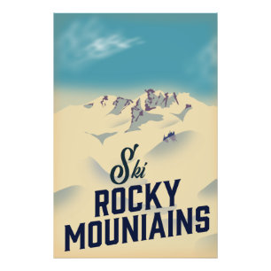 Ski Rocky Mountains USA Photo Print