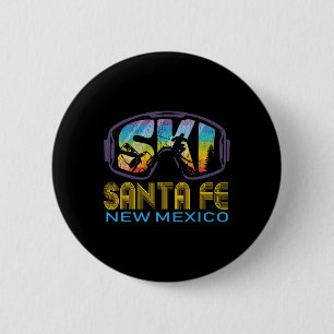 Ski Santa Fe New Mexico Skiing Vacation 6 Cm Round Badge