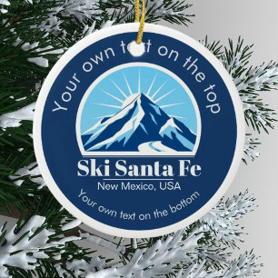 Ski Santa Fe New Mexico usa ski resort Ceramic Ornament