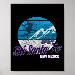 Ski Santa Fe New Mexico Usa Ski Resort Snowboardin Poster