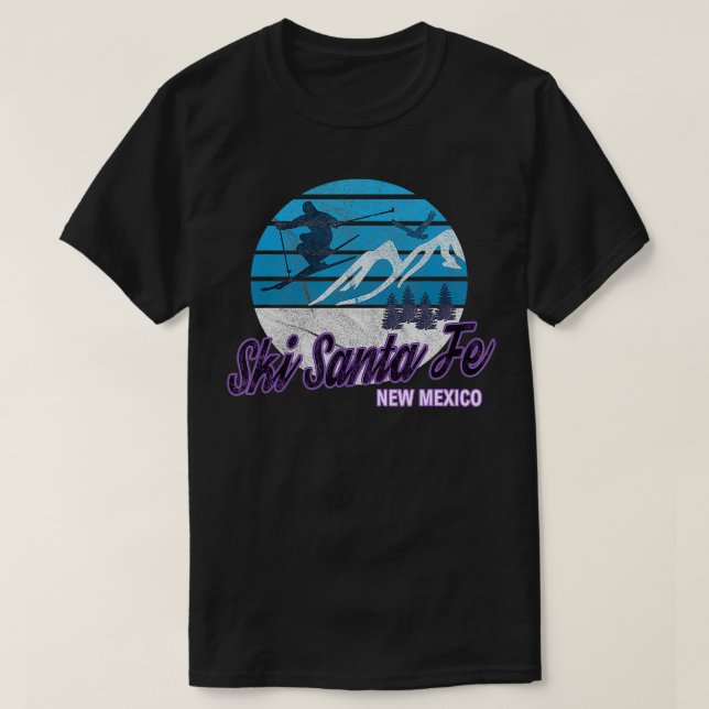 Ski Santa Fe New Mexico USA Ski Resort Snowboardin T-Shirt (Design Front)