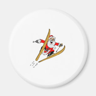 Ski Santa Magnet
