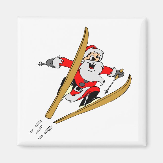 Ski Santa Magnet (Front)