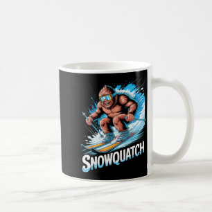 Ski sasquatch winter sport skier funny skiing coffee mug