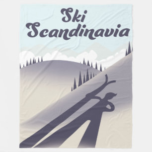 Ski Scandinavia Fleece Blanket