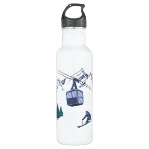 Ski Scene Winter Sports 710 Ml Water Bottle