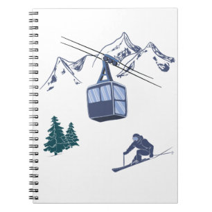Ski Scene Winter Sports Notebook