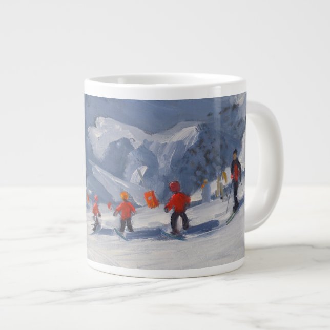 Ski School Tignes 2009 Large Coffee Mug (Front Right)