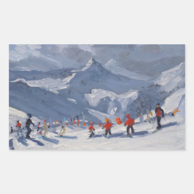 Ski School Tignes 2009 Rectangular Sticker (Front)