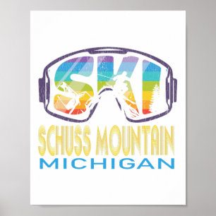 Ski Schuss Mountain Michigan Skiing Vacation  Poster