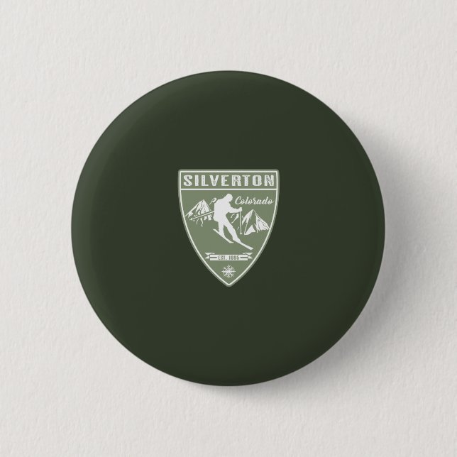 Ski Silverton Colorado 6 Cm Round Badge (Front)