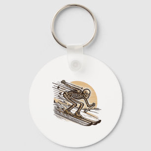 Ski Skeleton Fun Winter Sports Snow Skiing Lover S Key Ring