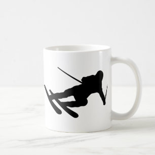 ski skiing downhill skier coffee mug