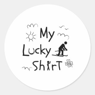 Ski Skiing Funny Downhill-skiers Alpine-skiing Ski Classic Round Sticker