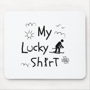 Ski skiing funny downhill-skiers alpine-skiing ski mouse pad