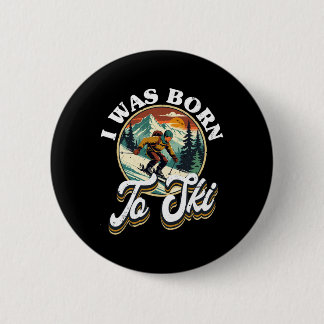 Ski Skiing Winter Sport  6 Cm Round Badge