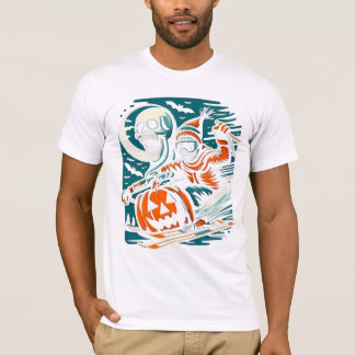Ski slope with halloween face T-Shirt
