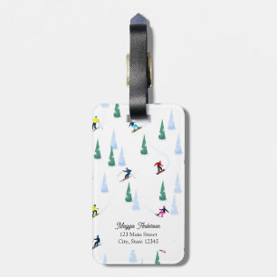 Ski Slopes  Luggage Tag
