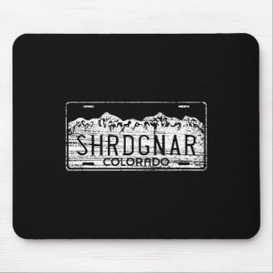 Ski Snowboard Colorado License Plate Shredding Gna Mouse Pad