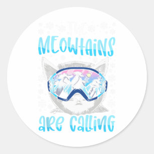 Ski Snowboard Goggles Funny Skiing Snowboarding Ca Classic Round Sticker