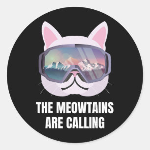 Ski Snowboard Goggles Funny Skiing Snowboarding Classic Round Sticker
