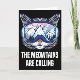 Ski Snowboard Goggles Funny The Meowtains Are Call Card