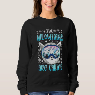 Ski Snowboard Goggles  Skiing Snowboarding Cat Kit Sweatshirt