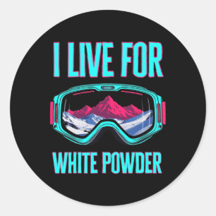 Ski Snowboard Goggles Vintage 80s 90s Skiing Retro Classic Round Sticker