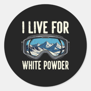 Ski Snowboard Goggles Vintage Skiing Classic Round Sticker