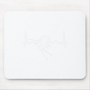 Ski Snowboard Heartbeat Goggles Skiing Mountain Ek Mouse Pad