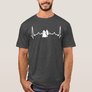 Ski Snowboard Heartbeat Goggles Skiing Mountain EK T-Shirt