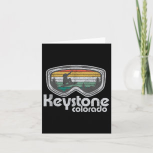 Ski Snowboard Keystone Snowboarding Retro Colorado Card